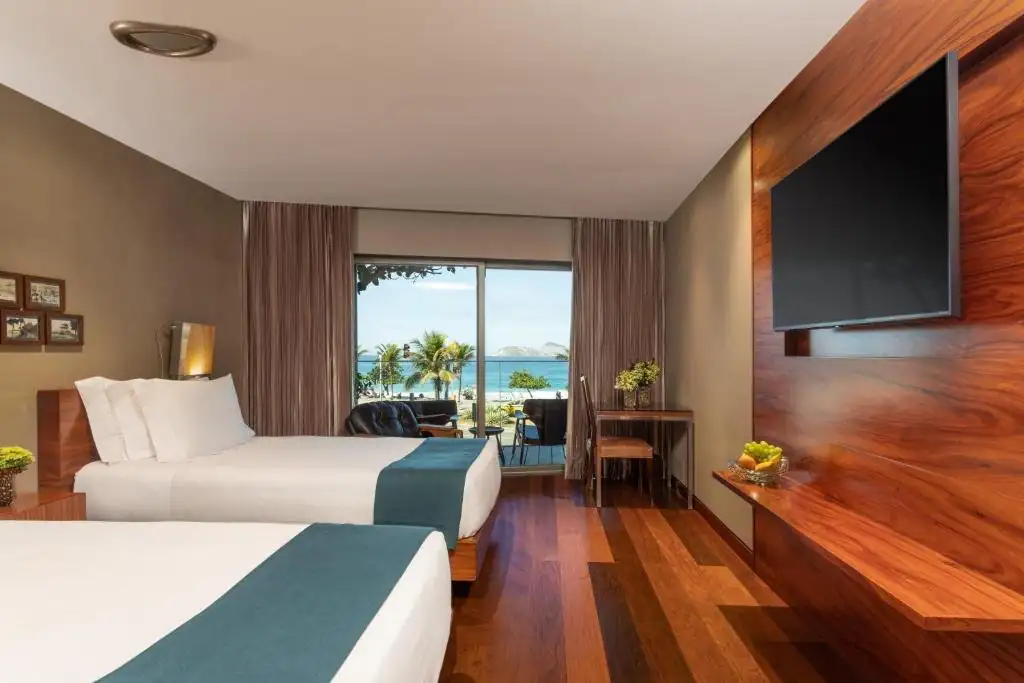 An ocean-view room at Hotel Fasano Rio de Janeiro