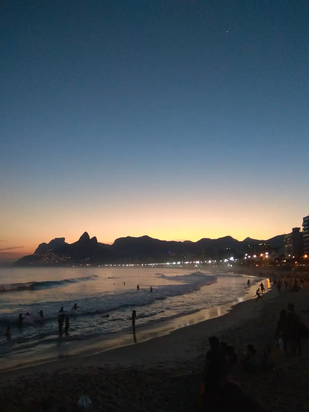Sunset over Ipanema seen from Arpoador