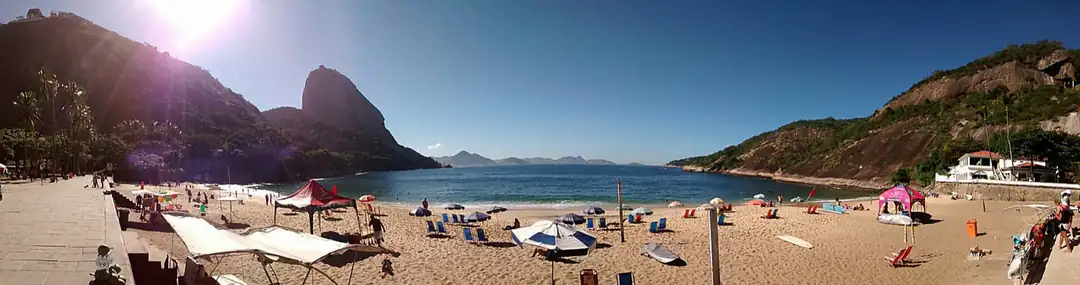 Panoramic view of Praia Vermelha and Sugarloaf in Rio