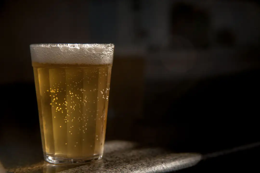 A cold glass of lager in a Rio de Janeiro bar
