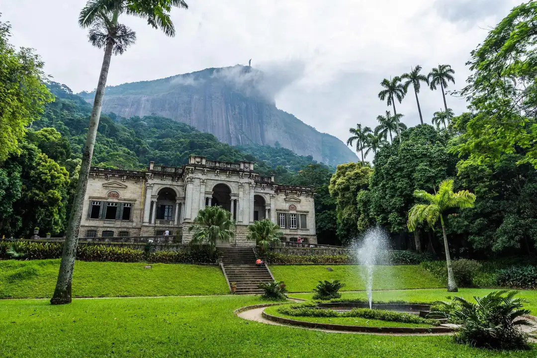 Parque Lage palace and gardens below Corcovado in Rio de Janeiro