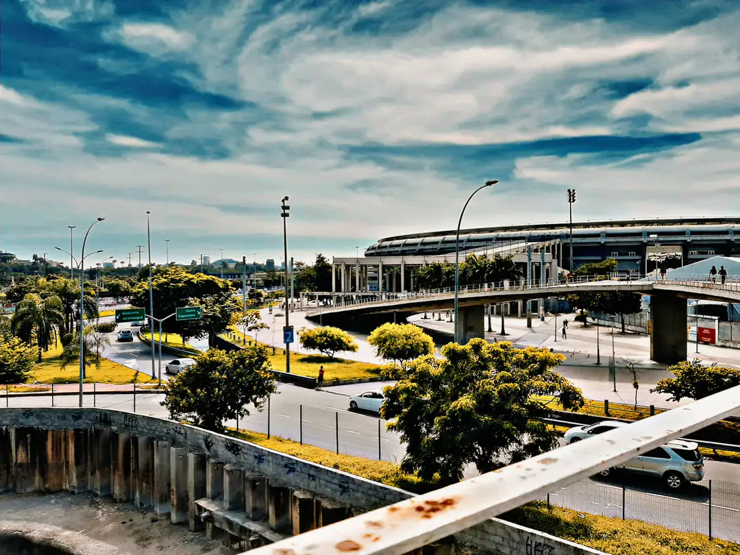 Maracanã stadium and its surrounding access roads