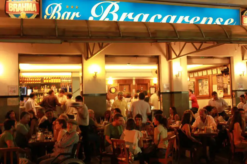 Bar Bracarense and its sidewalk tables in Leblon