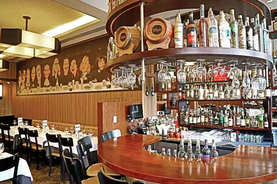 The dining room at Churrascaria Palace in Copacabana