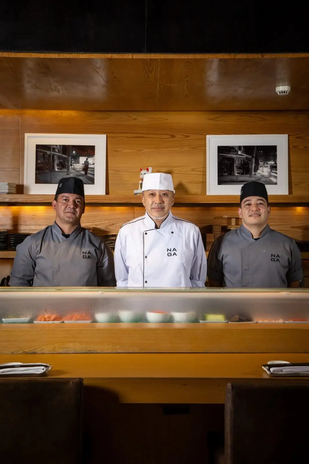 The sushi counter at Naga in VillageMall